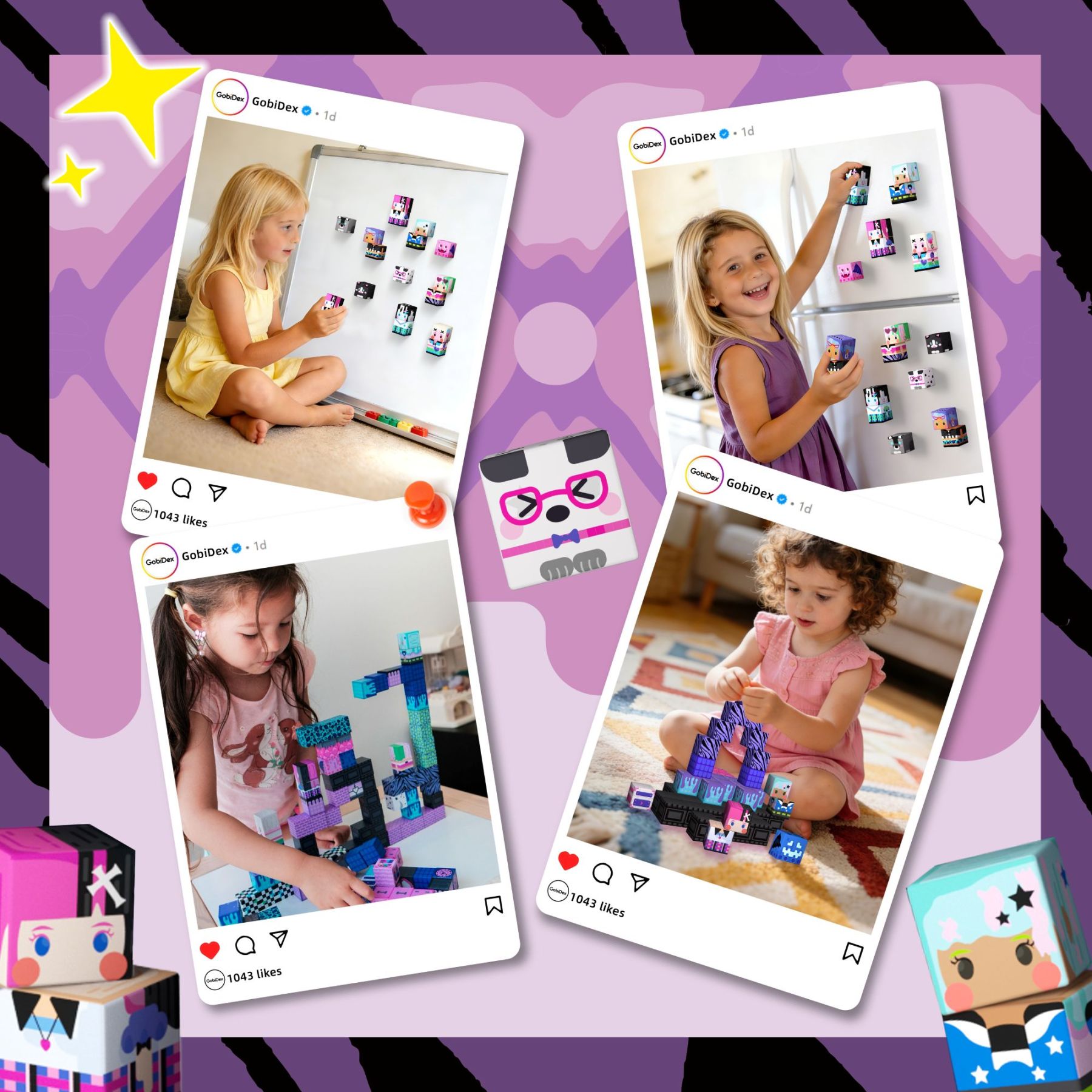 GobiDex Magnetic Building Cubes Mini (Band Stage)