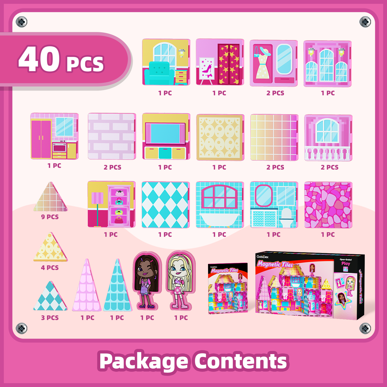 GobiDex Magnetic Tiles (Doll House)