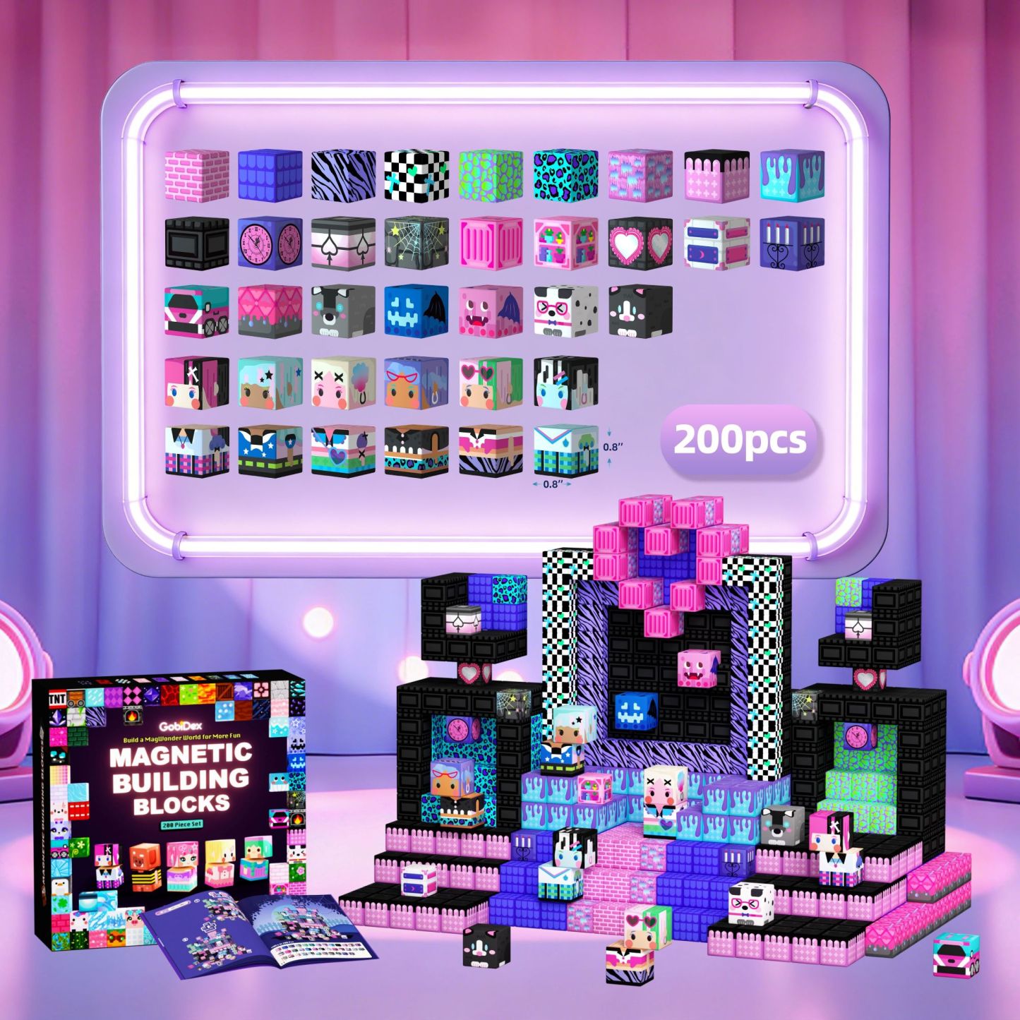 GobiDex Magnetic Building Cubes Mini (Band Stage)