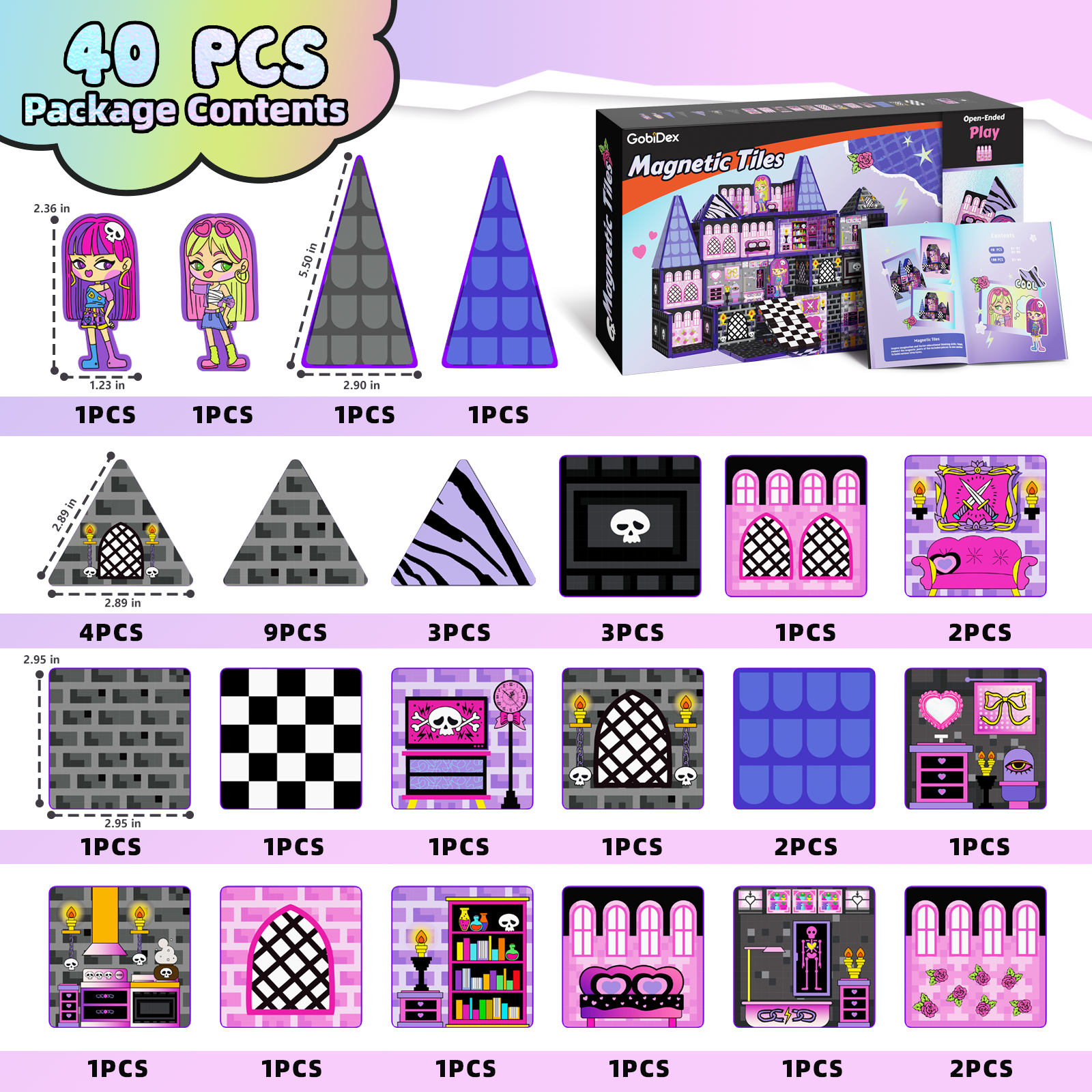 GobiDex Magnetic Tiles (Monster Girls Doll House)