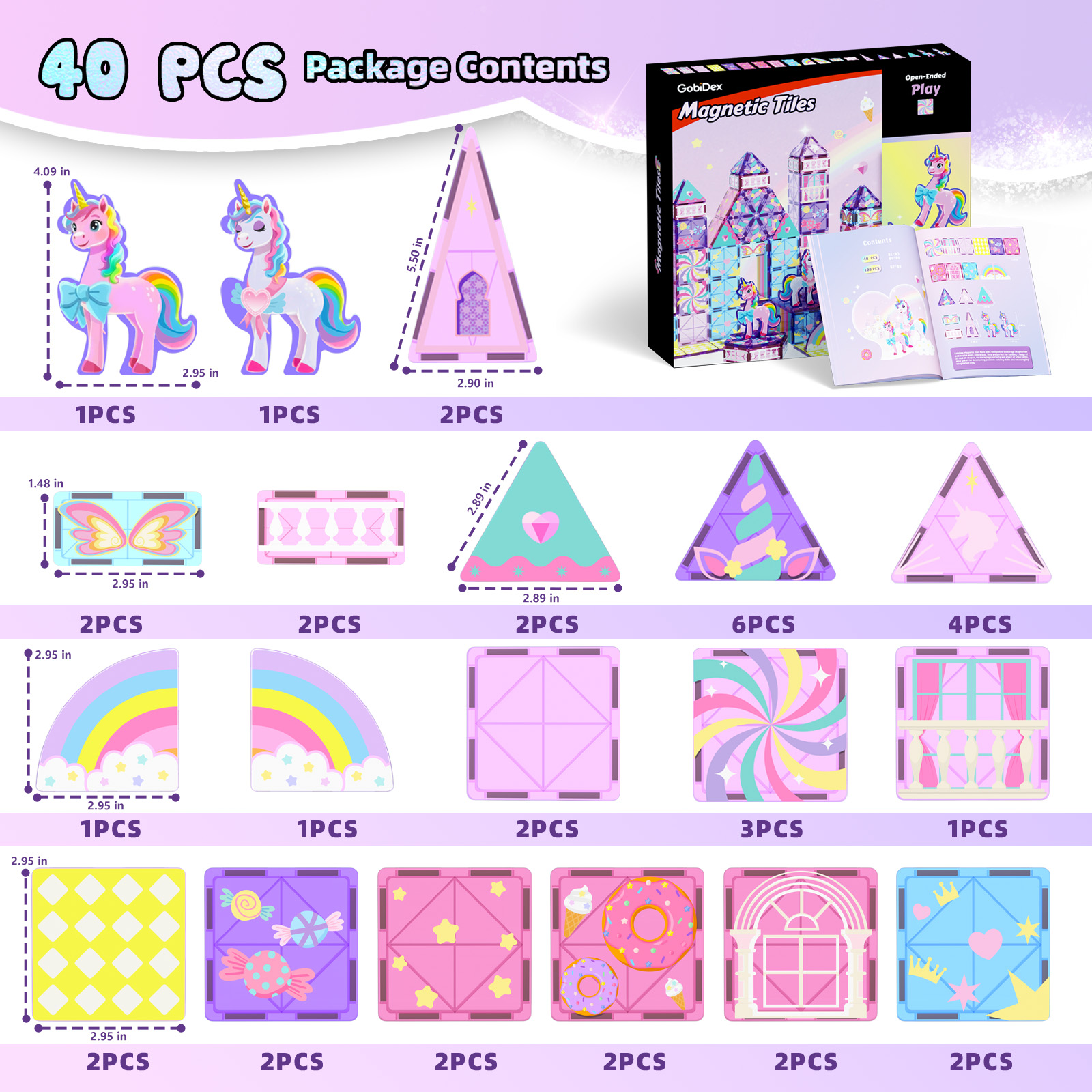 GobiDex Magnetic Tiles (Unicorn)