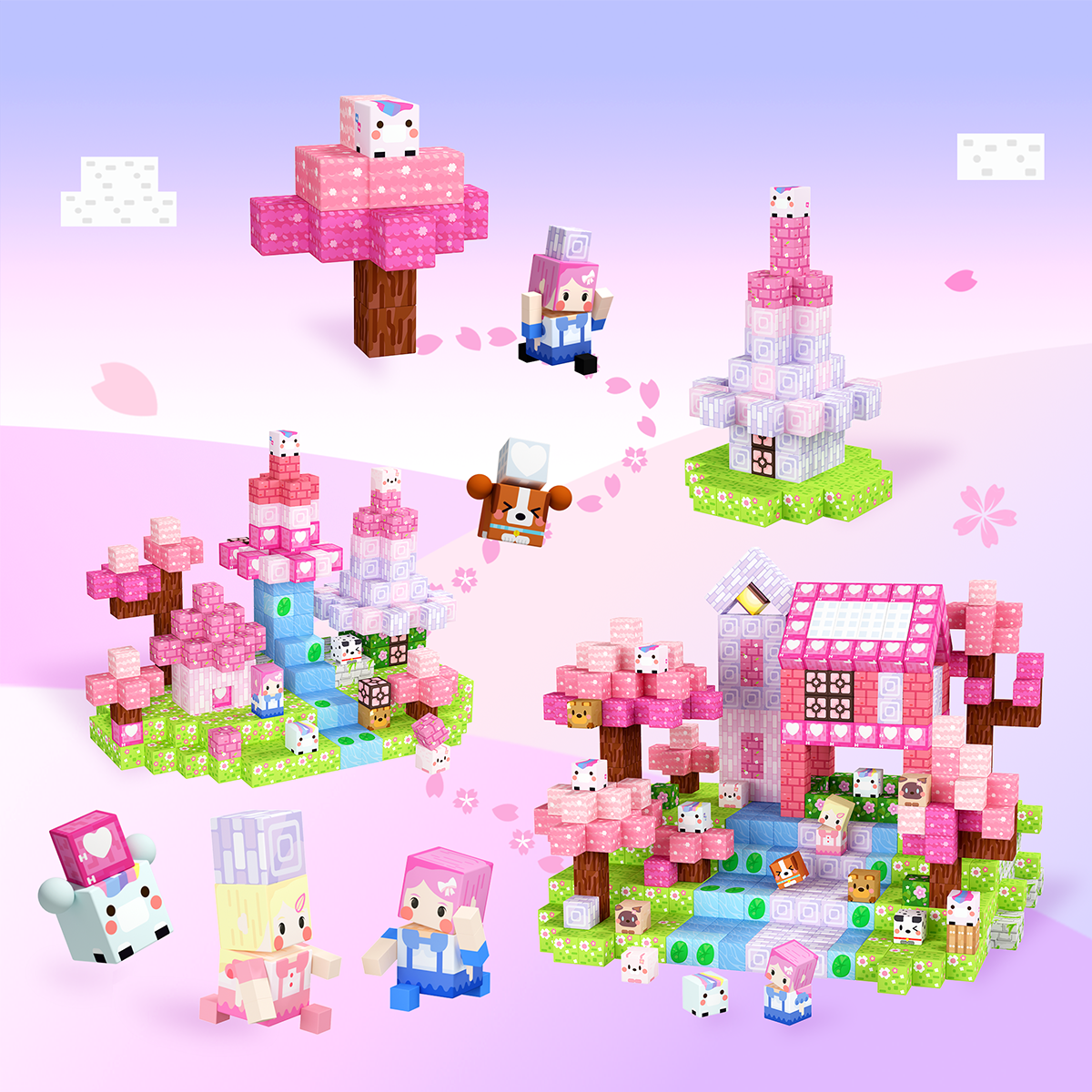 GobiDex Magnetic Building Cubes Mini (Unicorn)