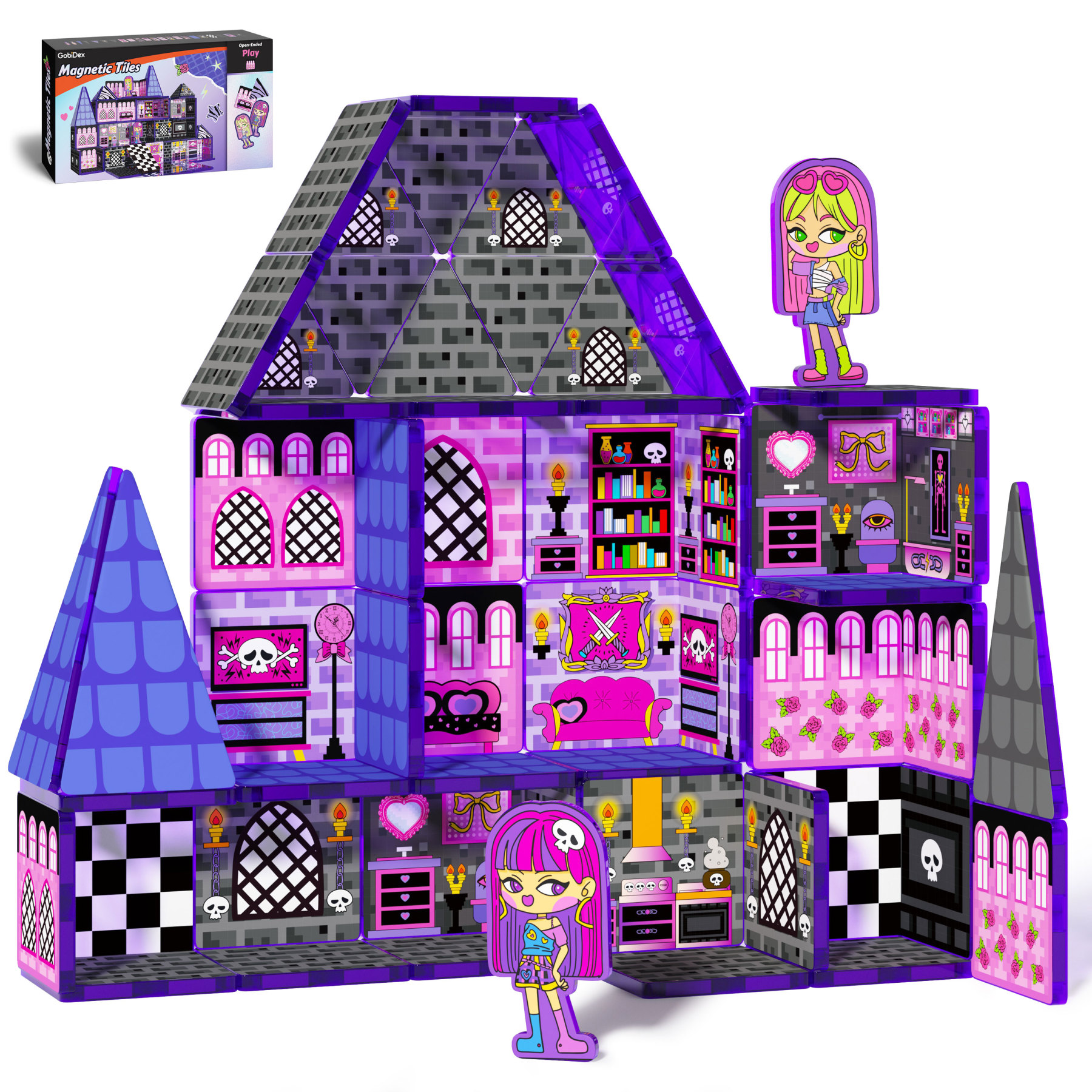 GobiDex Magnetic Tiles (Monster Girls Doll House)
