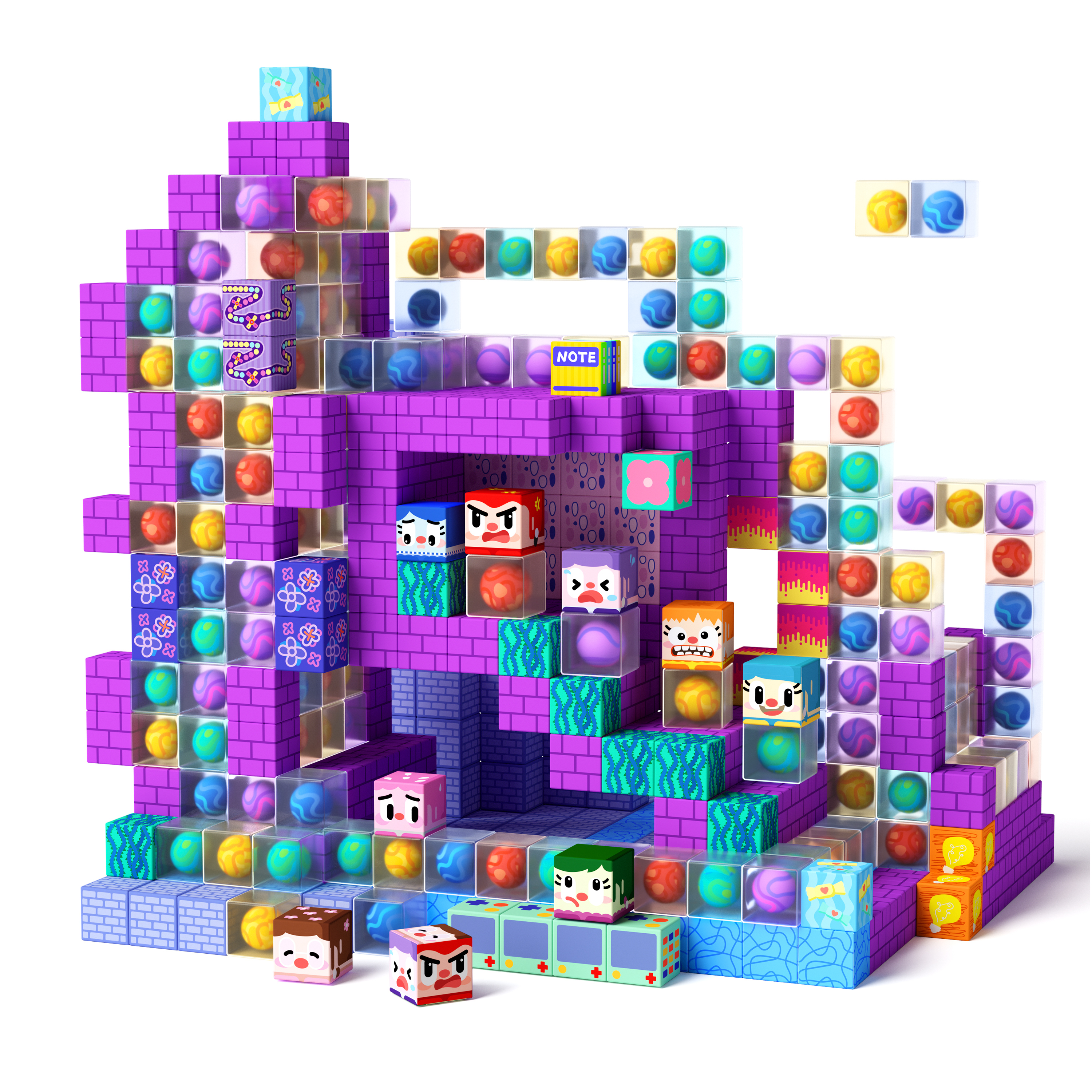 GobiDex Magnetic Building Cubes (Mood Matrix)