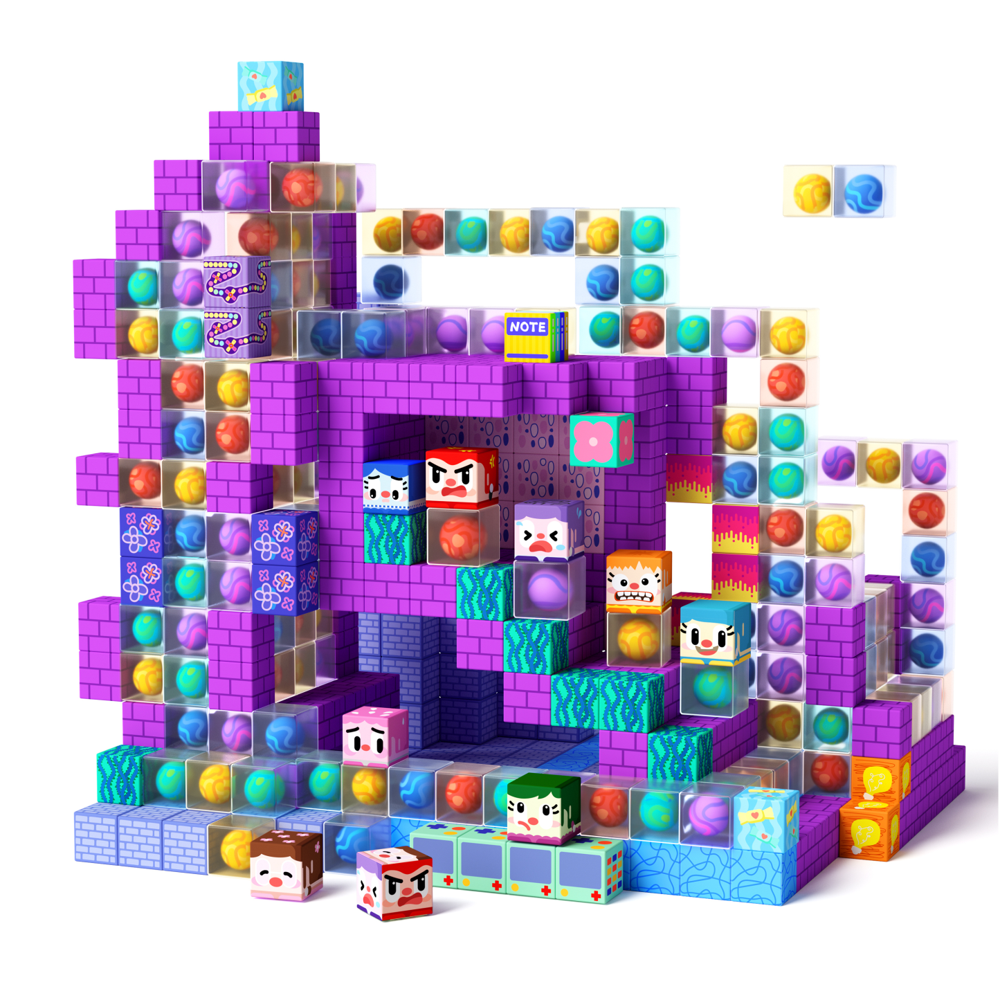 GobiDex Magnetic Building Cubes (Mood Matrix)