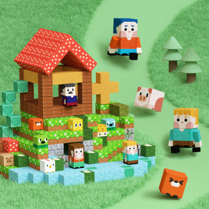 GobiDex Magnetic Building Cubes (Village)