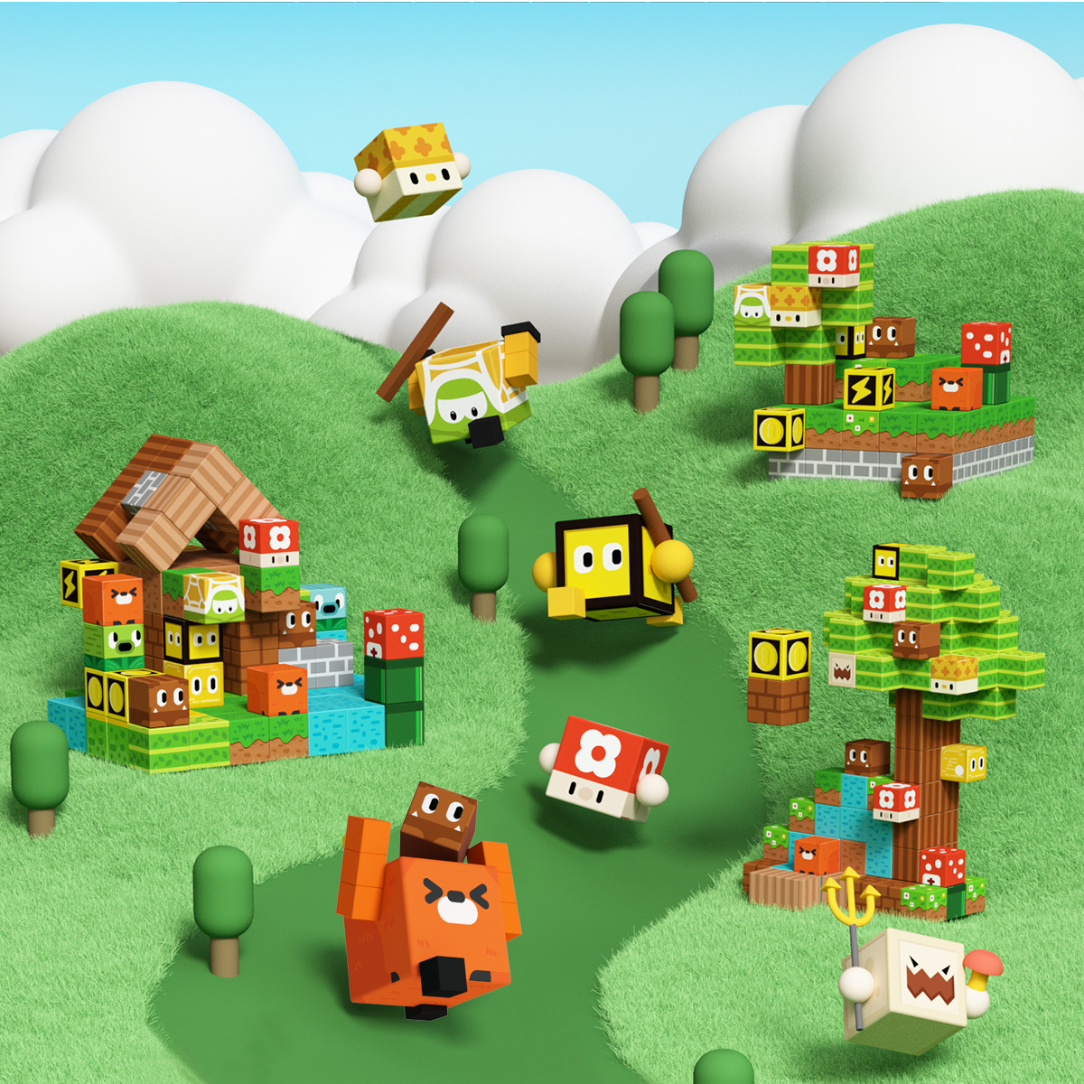 GobiDex Magnetic Building Cubes (Lumberjack)