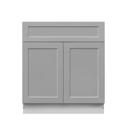 White Shaker Base Cabinet 2-Doors 1-Drawer 1-Adjustable Shelf