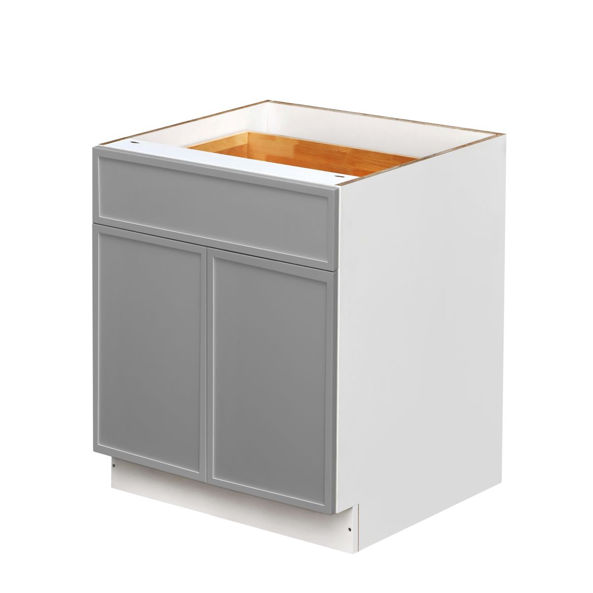 White Shaker Base Cabinet 2-Doors 1-Drawer 1-Adjustable Shelf