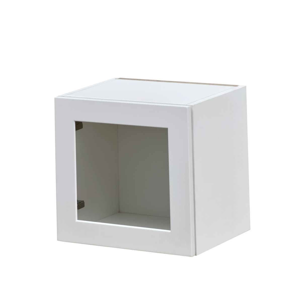 White Shaker Glass Door Cabinet 1-Door