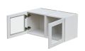 Mallorca White Shaker - 15"W x 15"H Glass Door Wall Cabinet