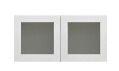 White Shaker Glass Door Cabinet 1-Door