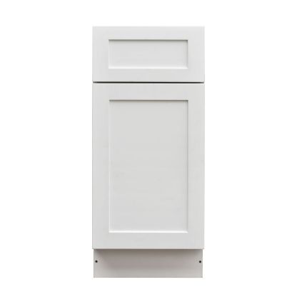 White Shaker Base Cabinet 1-Door 1-Drawer 1-Adjustable Shelf