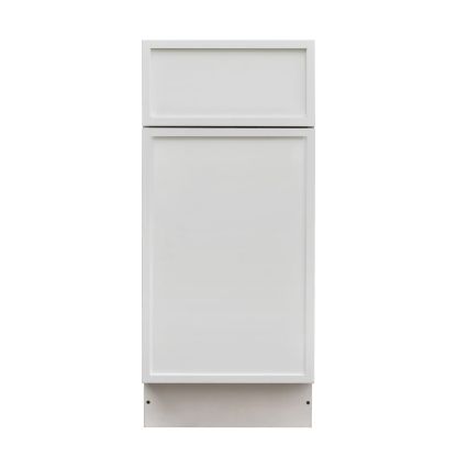 White Shaker Base Cabinet 1-Door 1-Drawer 1-Adjustable Shelf