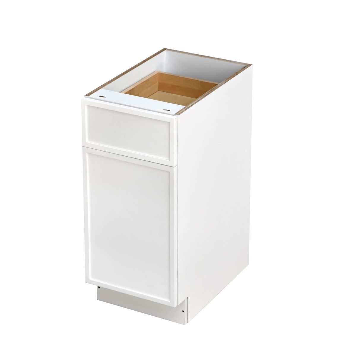 White Shaker Base Cabinet 1-Door 1-Drawer 1-Adjustable Shelf