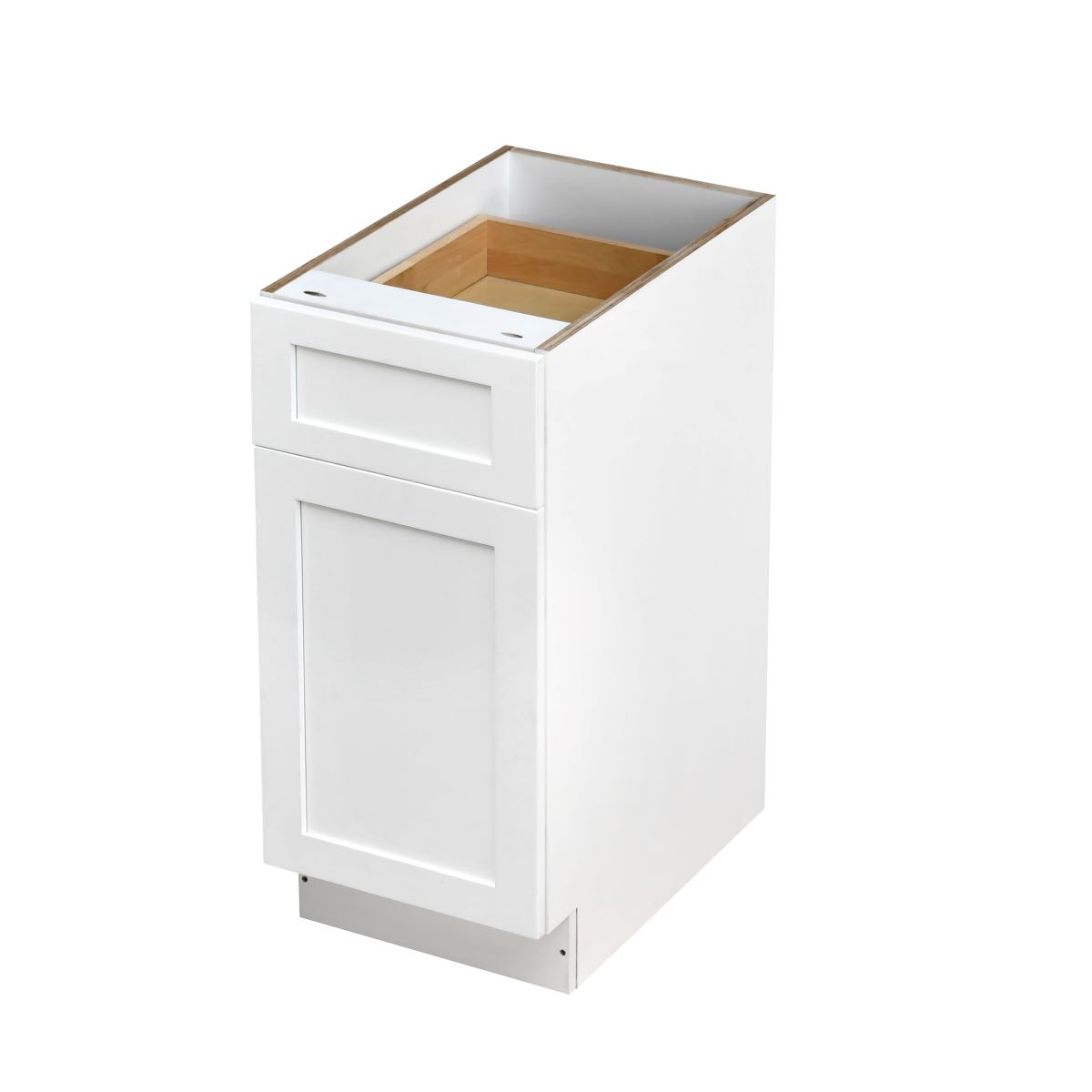 White Shaker Base Cabinet 1-Door 1-Drawer 1-Adjustable Shelf