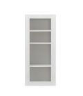 Mallorca White Shaker - 15"W x 36"H  Glass Door Wall Cabinet