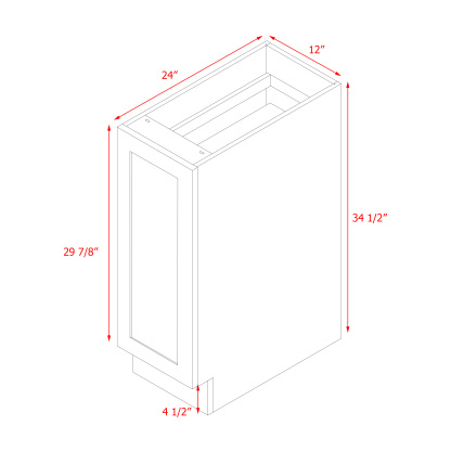 Mallorca Dolphin Gray Shaker - 12"W Base Cabinet
