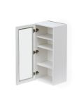 Mallorca White Shaker - 15"W x 36"H  Glass Door Wall Cabinet