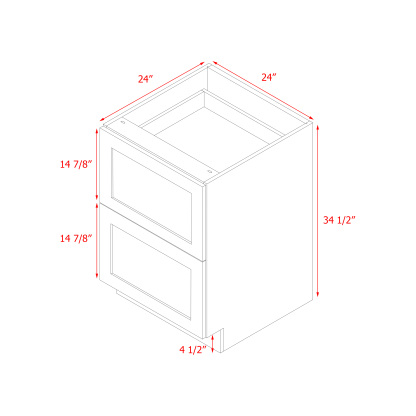 Mallorca White Shaker - 24"W Drawer Base Cabinet