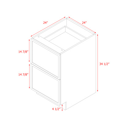 Shady Slim White Shaker - 24"W Base Cabinet