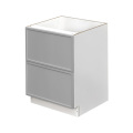White Box Gray Slim - 24"W Drawer Base Cabinet 2-Drawers