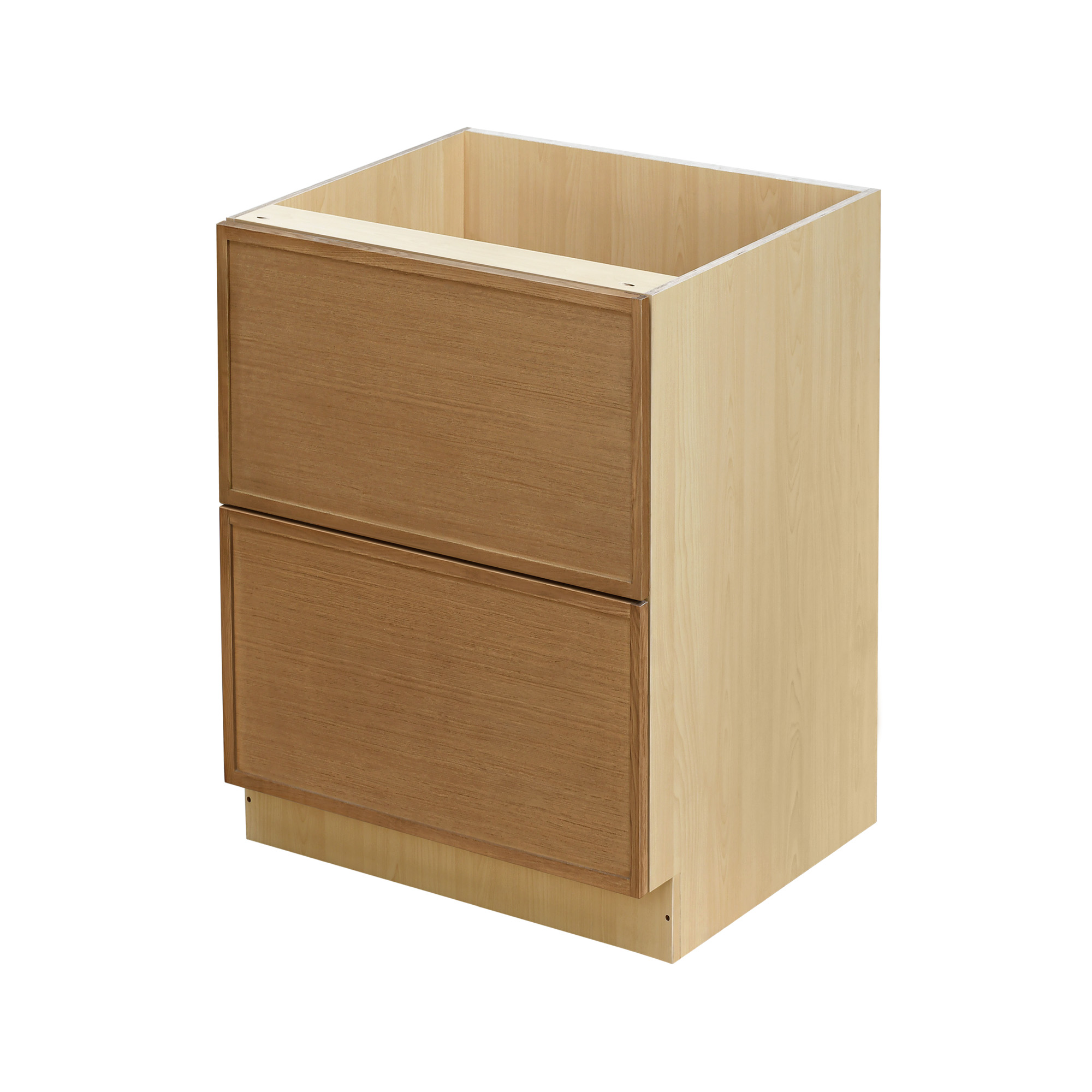 Shady Slim Oak - 24"W Drawer Base Cabinet 2-Drawers