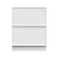 Slim White Shaker - 24"W Drawer Base Cabinet 2-Drawers