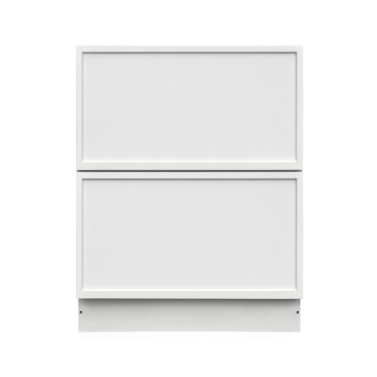 Slim White Shaker - 24"W Drawer Base Cabinet 2-Drawers