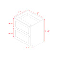 Mallorca White Shaker - 30"W Drawer Base Cabinet