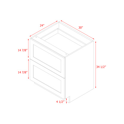 Mallorca White Shaker - 30"W Drawer Base Cabinet