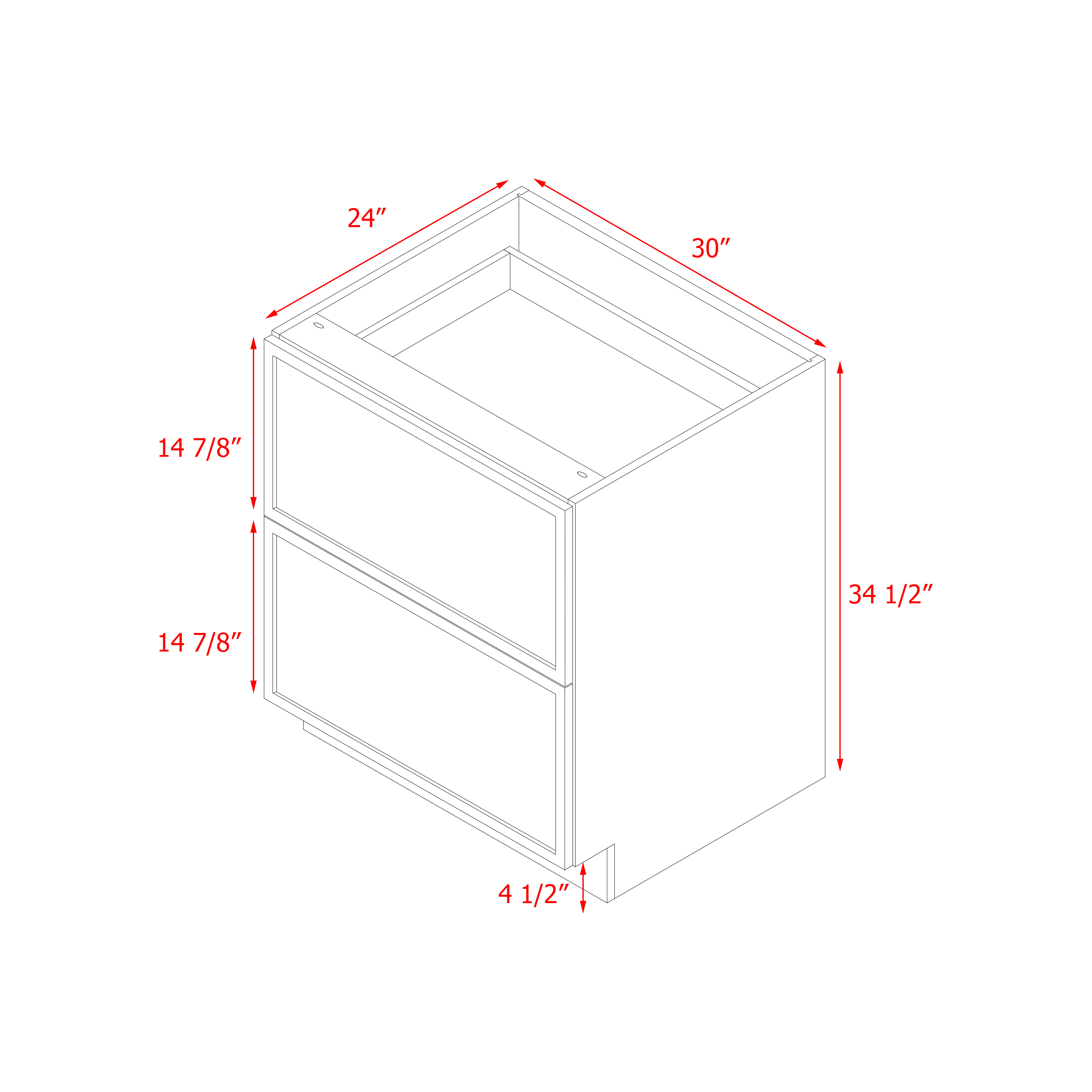 Shady Slim White Shaker - 30"W Base Cabinet