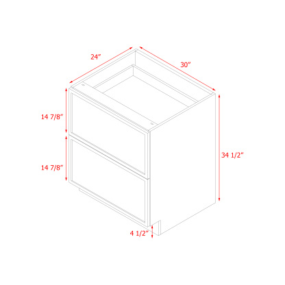 Shady Slim White Shaker - 30"W Base Cabinet