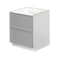 White Box Gray Slim - 30"W Drawer Base Cabinet 2-Drawers