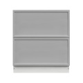 White Box Gray Slim - 30"W Drawer Base Cabinet 2-Drawers