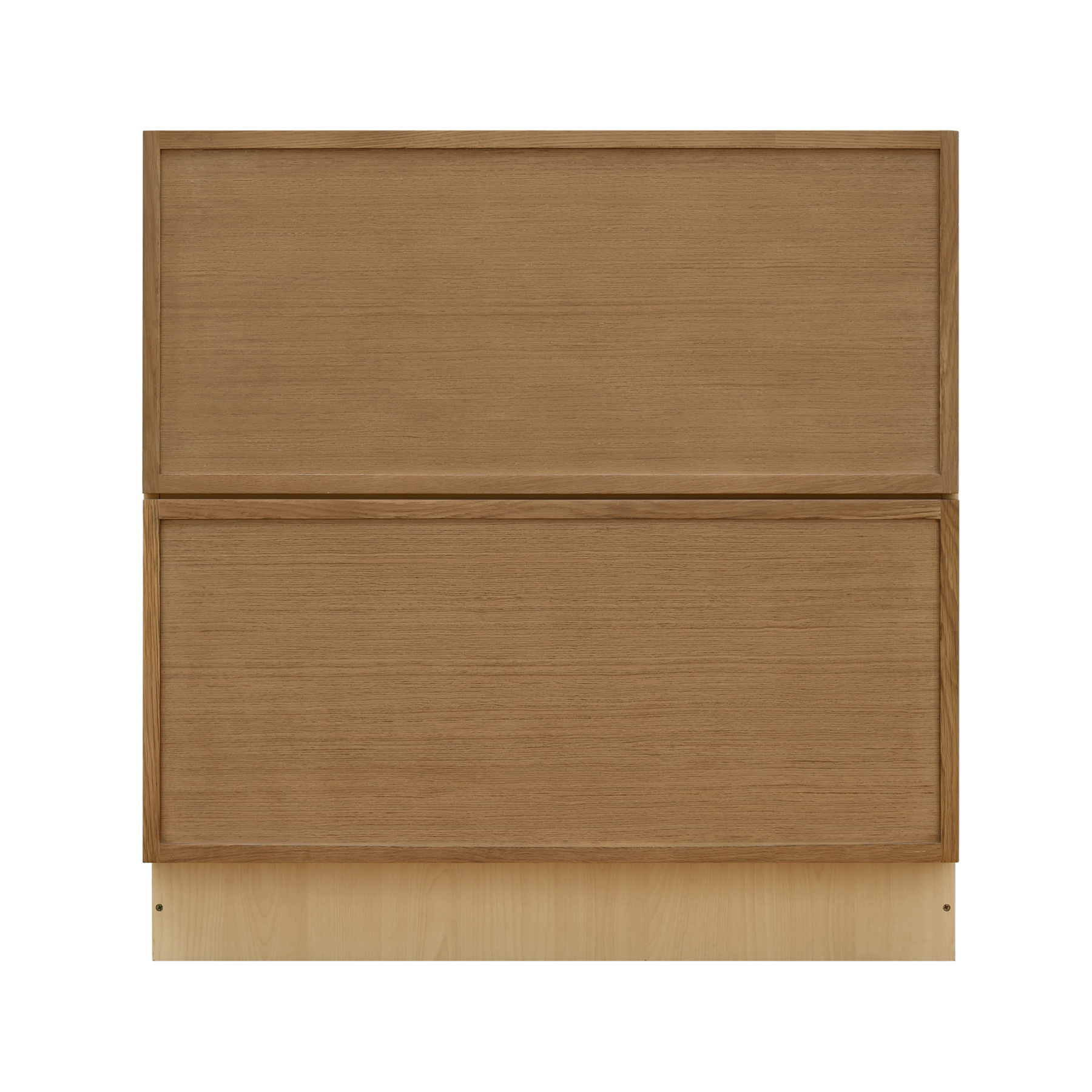 Shady Slim Oak - 30"W Drawer Base Cabinet 2-Drawers