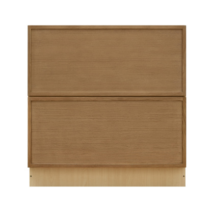 Shady Slim Oak - 30"W Drawer Base Cabinet 2-Drawers