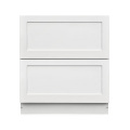 White Shaker - 30"W Drawer Base Cabinet 2-Drawers
