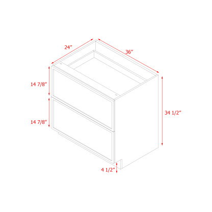 Shady Slim White Shaker - 36"W Base Cabinet