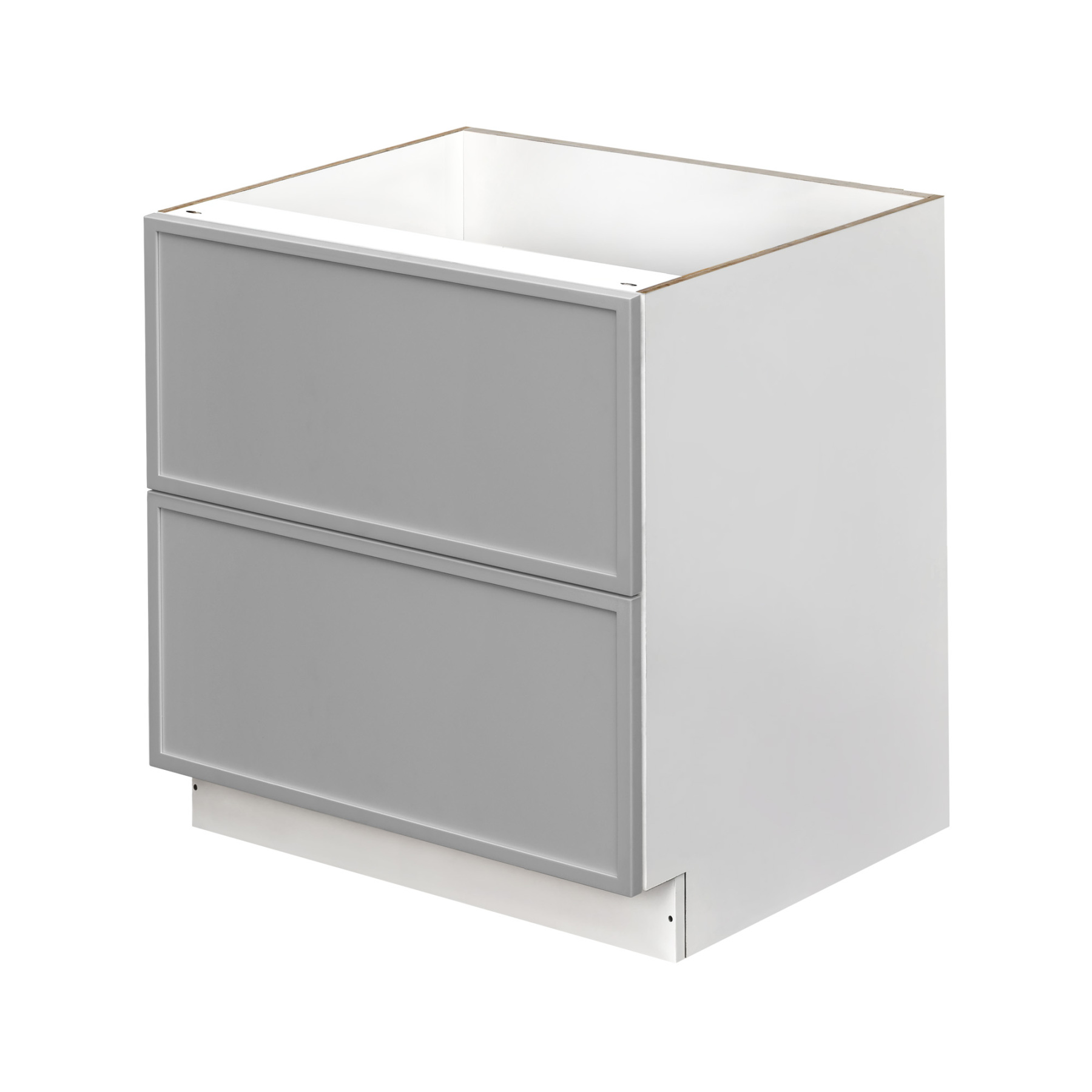 White Box Gray Slim - 36"W Drawer Base Cabinet 2-Drawers