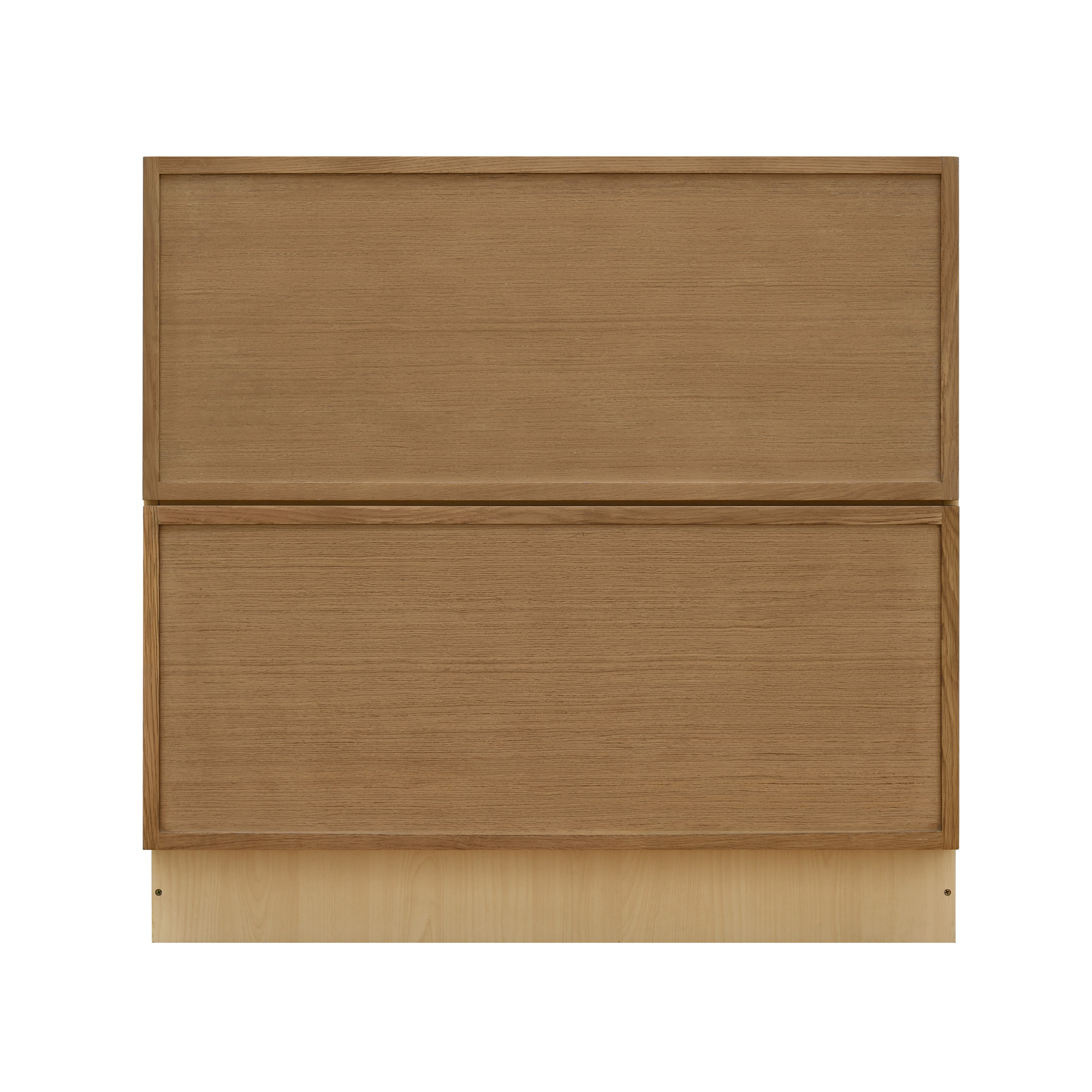 Natural Box Oak Slim - 36"W Drawer Base Cabinet 2-Drawers