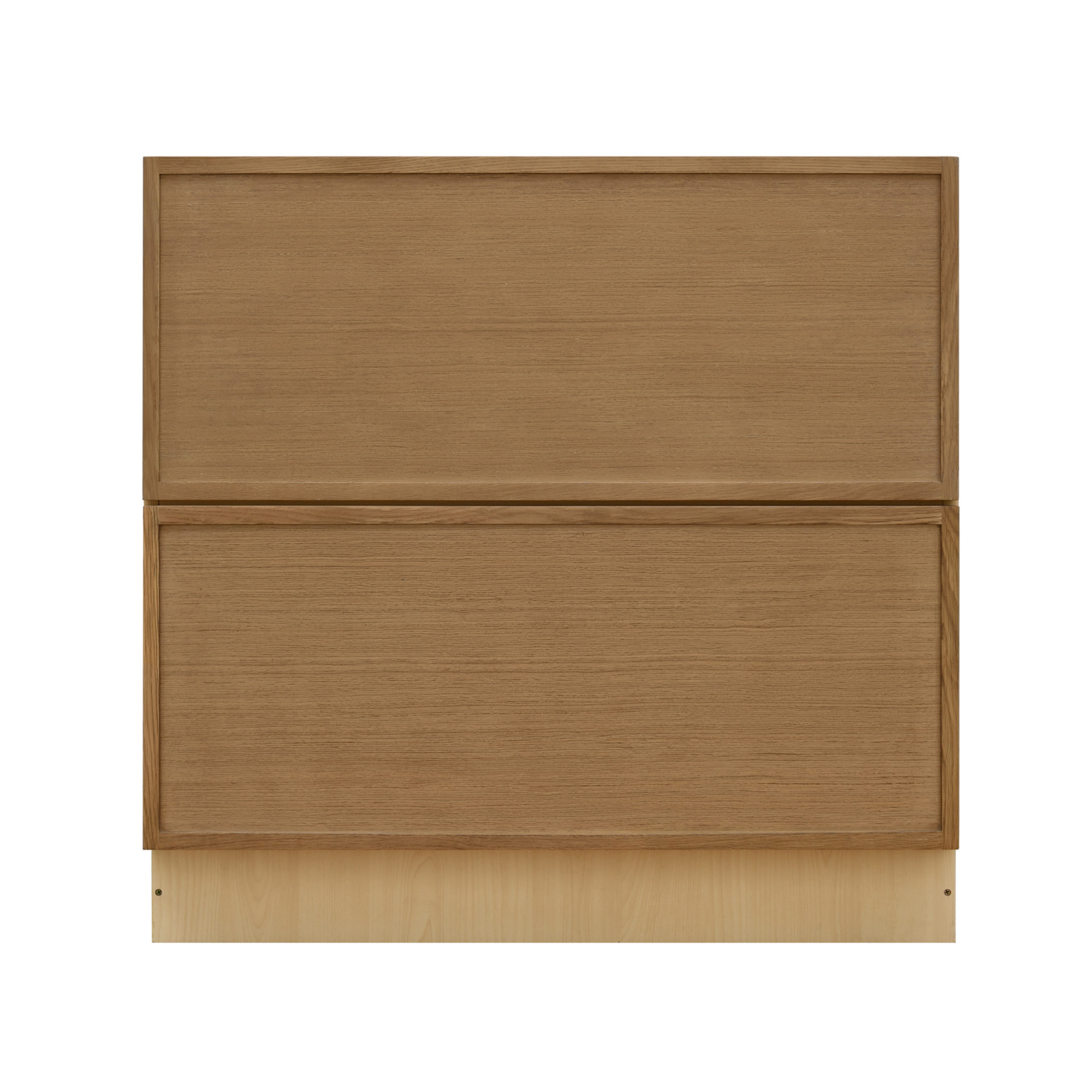 Natural Box Oak Slim - 36"W Drawer Base Cabinet 2-Drawers