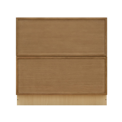 Natural Box Oak Slim - 36"W Drawer Base Cabinet 2-Drawers