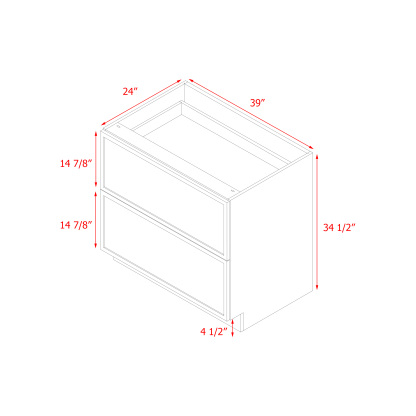 Shady Slim Gray Shaker - 39"W Base Cabinet