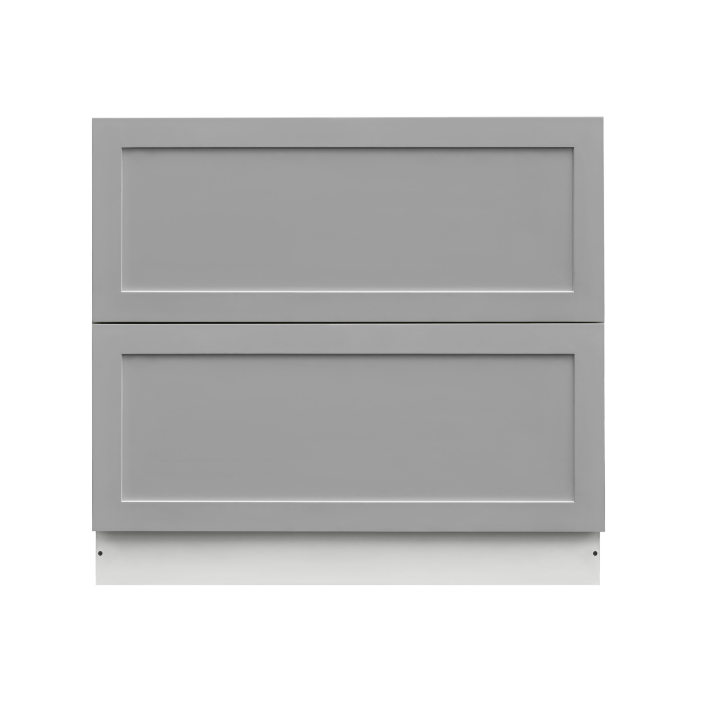 White Box Gray Shaker - 39"W Drawer Base Cabinet 2-Drawers