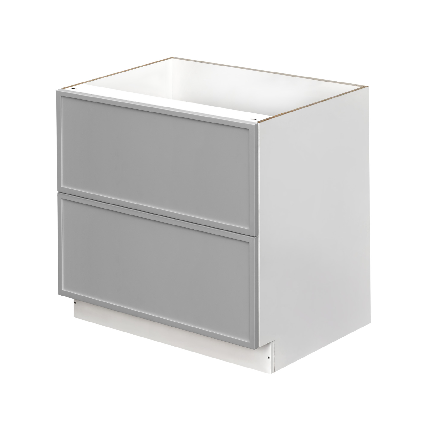 White Box Gray Slim - 39"W Drawer Base Cabinet 2-Drawers