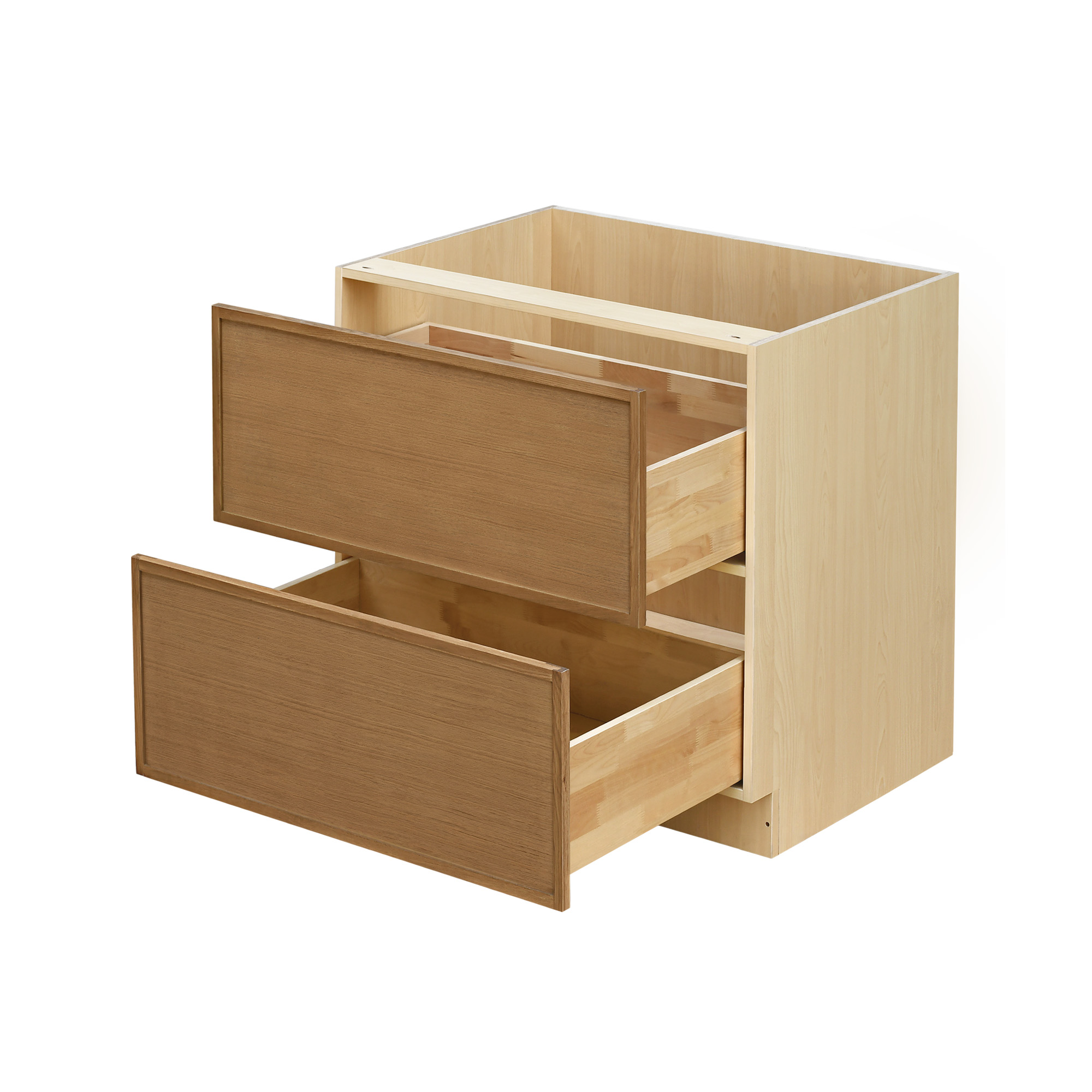 Shady Slim Oak - 39"W Drawer Base Cabinet 2-Drawers