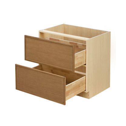 Shady Slim Oak - 39"W Drawer Base Cabinet 2-Drawers