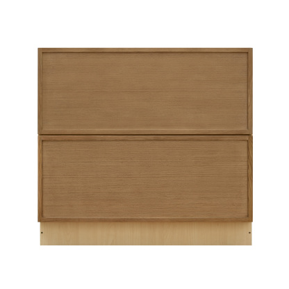 Shady Slim Oak - 39"W Drawer Base Cabinet 2-Drawers