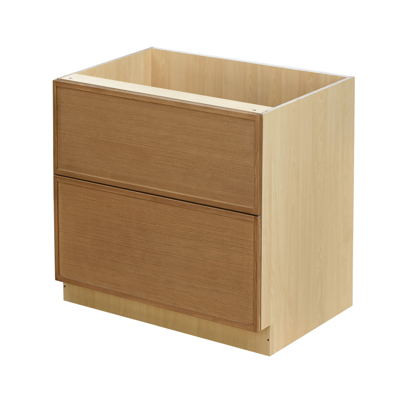 Shady Slim Oak - 39"W Drawer Base Cabinet 2-Drawers